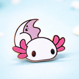 White Albino Axolotl Enamel Pin