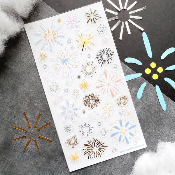 Festive Fireworks Sticker Sheet