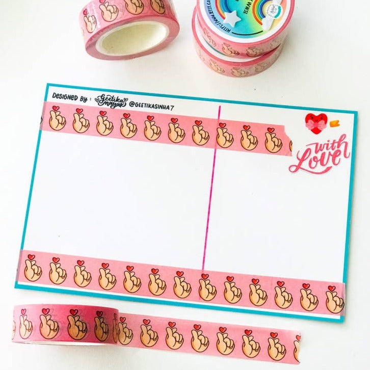 Finger Hearts Washi Tape