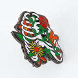 Floral Ribcage Enamel Pin