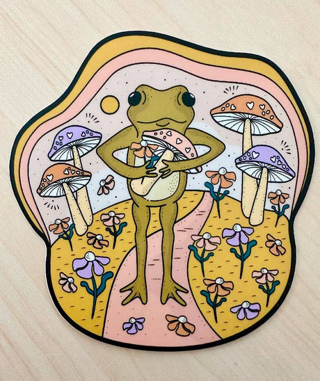 Friendly Froggy Vinyl Sticker