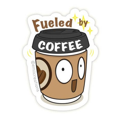 Fueled by Coffee Vinyl Sticker