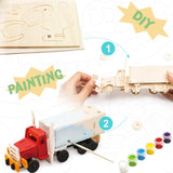 Truck 3D Wooden Puzzle with Paint Kit