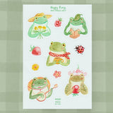 Happy Frogs Vinyl Sticker sheets