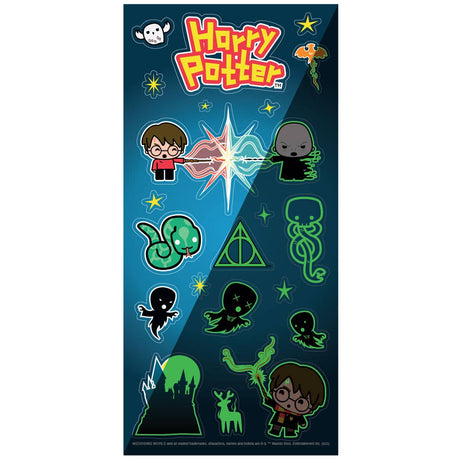 Harry Potter Stickers Glow in the Dark Chibi Charms