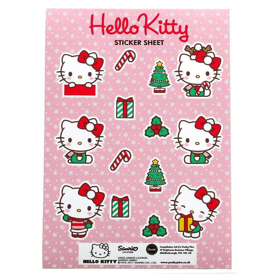 Hello Kitty Christmas Sticker Sheet