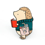 Henrietta Bookworm Hedgehog Pin