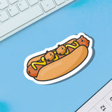 Hot Dog Bear Vinyl Sticker