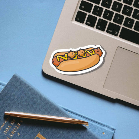 Hot Dog Bear Vinyl Sticker