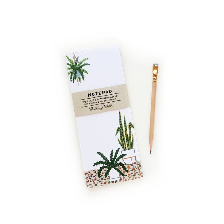 Houseplants and Terrazzo Notepad