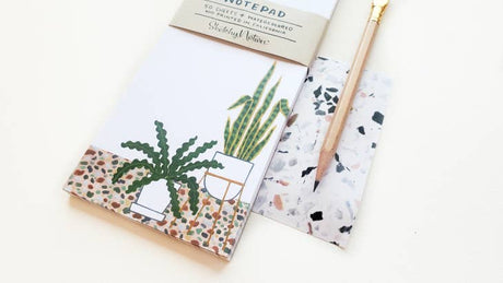 Houseplants and Terrazzo Notepad