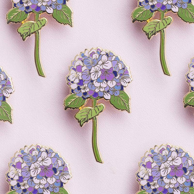 Hydrangea Enamel Pin