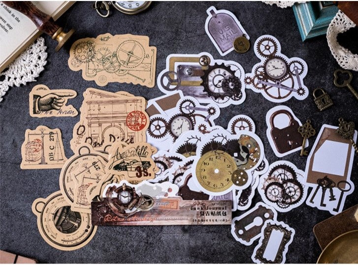 Junk Journal Writable Flake Sticker (45 pieces)