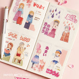 Girl Washi Flake Sticker