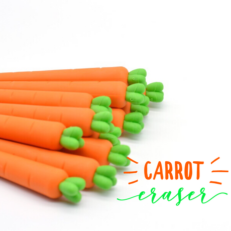 These cute carrot erasers are perfect for school, planning, for work, home, desk, gifts, birthday party, favor or just around the house. 