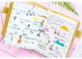 People Washi Flake Sticker