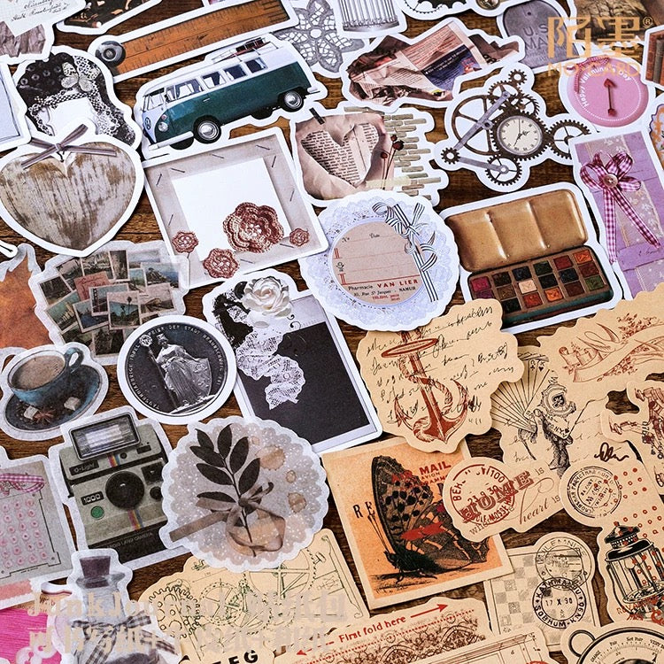 Junk Journal Writable Flake Sticker (45 pieces)