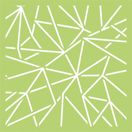 Geo Lines Designer Template Stencil 6"X6"