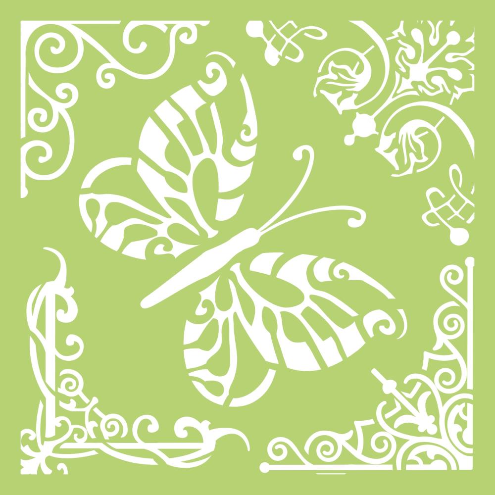 Butterfly Corners Kaisercraft Designer Template Stencils 6"X6"