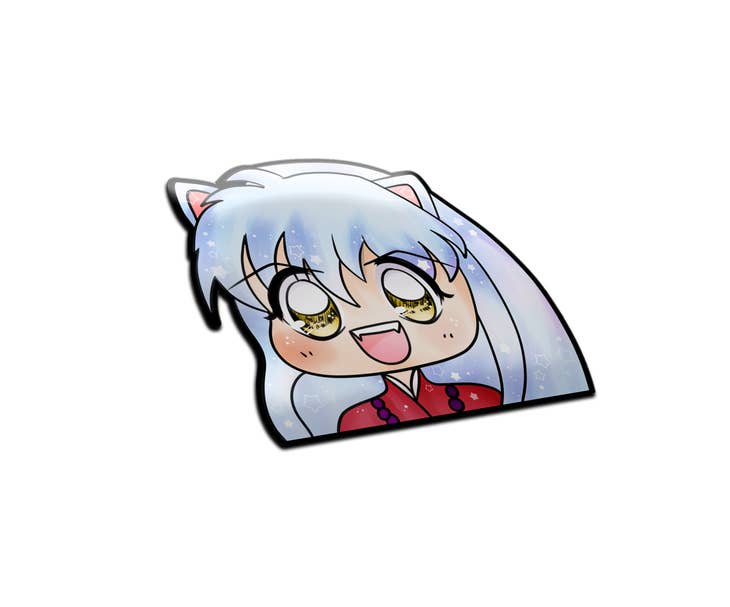 Pegatina de vinilo del anime Inuyasha Peeker