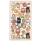 Japanese Style Sticker Harmony Maneki Neko Fortune Cat