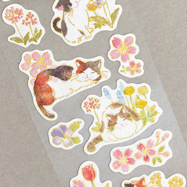 Nekorobi Spring Garden Cat Sticker