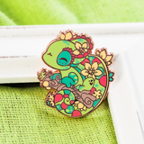 Jeweled Chameleon Enamel Pin