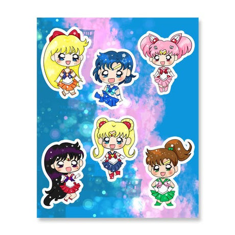 Kawaii Anime Sailor Moon Sticker Sheet