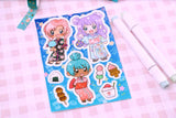 Kawaii Anime Summer Festival Sticker Sheet