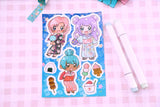 Kawaii Anime Summer Festival Sticker Sheet