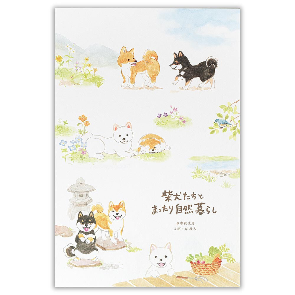 Wild mountains, streams, freshly picked vegetables... I imagined Shiba Inu and his friends living freely in the midst of nature.