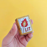 Lit Enamel Pin Matchbox