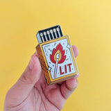 Lit Enamel Pin Matchbox