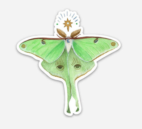 Luna Moth Vinyl Sticker