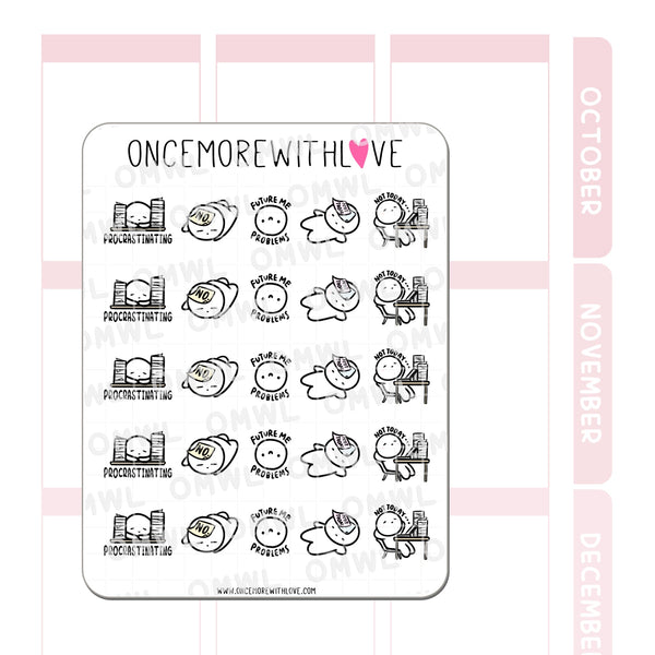 M1004 Procrastination Planner Sticker