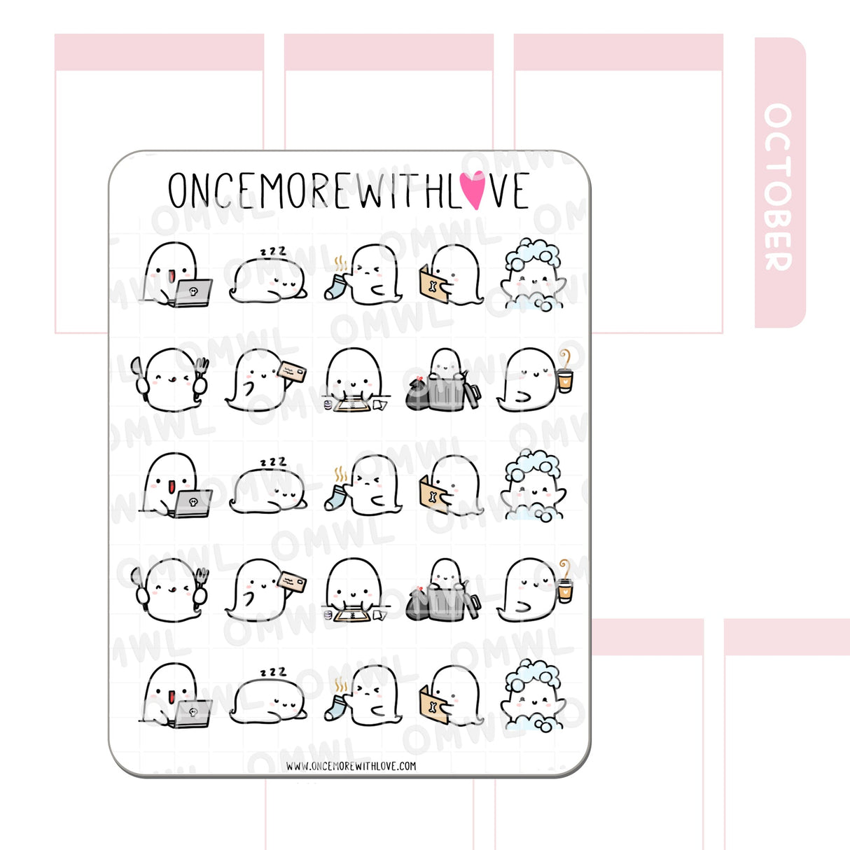 M1290 Ghosty Activities Sampler Stickers