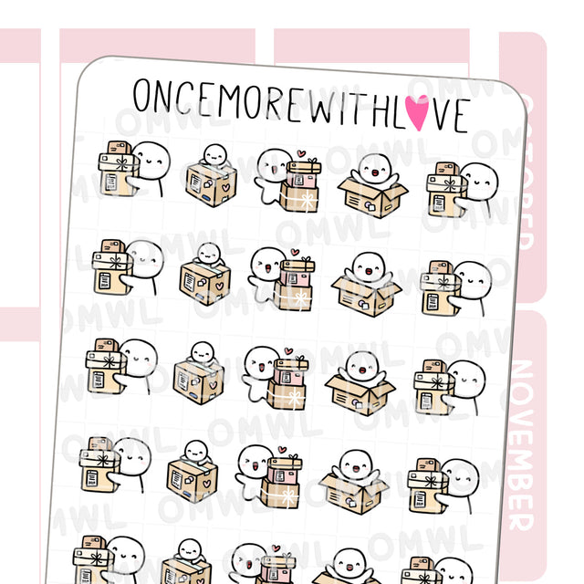 once more with love Happy Packages Sticker