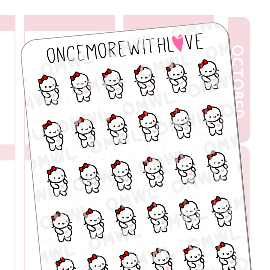 M665 Pregnancy or Food Baby Icon Munchkins Planner Stickers