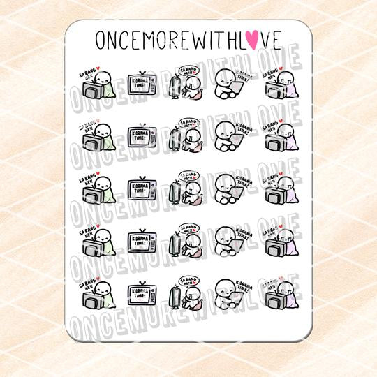 Korean Drama Binge Munchkin Planner Stickers