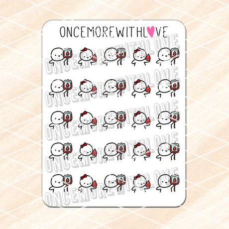 Blood Donation Munchkin Planner Stickers