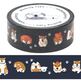 Cinta washi de Shiba Inu Maru y sus amigos