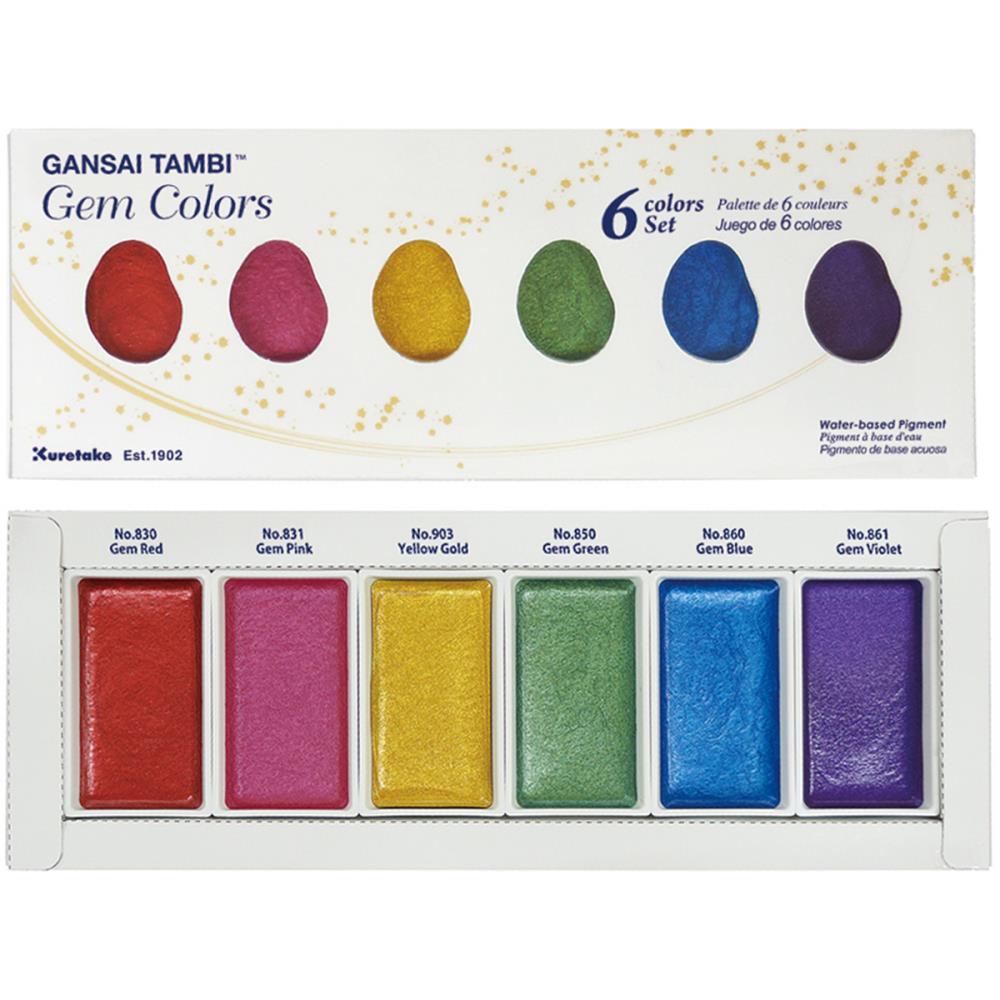 Kuretake Gansai Tambi Gem Colors 6 Color Set