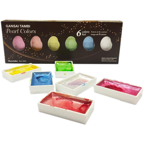 Kuretake Gansai Tambi Pearl Colors 6 Color Set