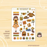 Cute Sunflower Stickers PaperaicaShop