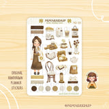 Cute Coffee Girl Stickers PaperaicaShop