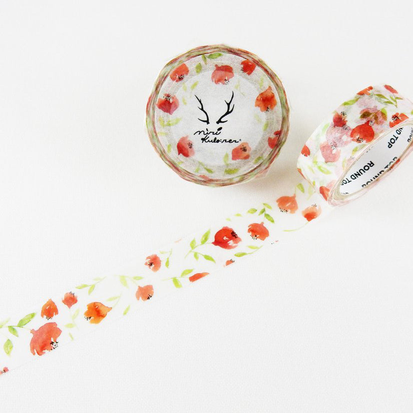 Round Top Masking Tape Mirikuroreru Flower 2