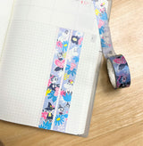 Moomin Washi Tape Flower Blue