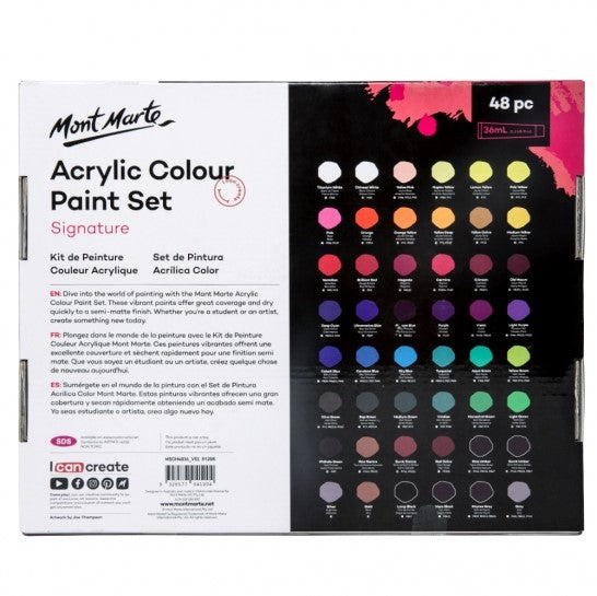 Mont Marte Signature Acrylic Paint Set 48 Colors