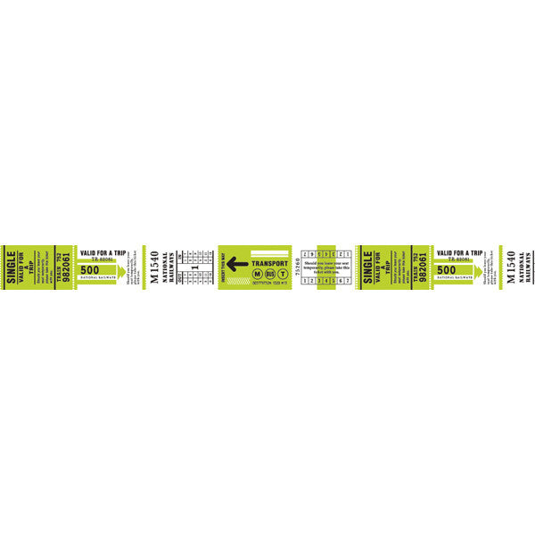 Travel Ticket Japanese Washi Tape • Masté Masking Tape City