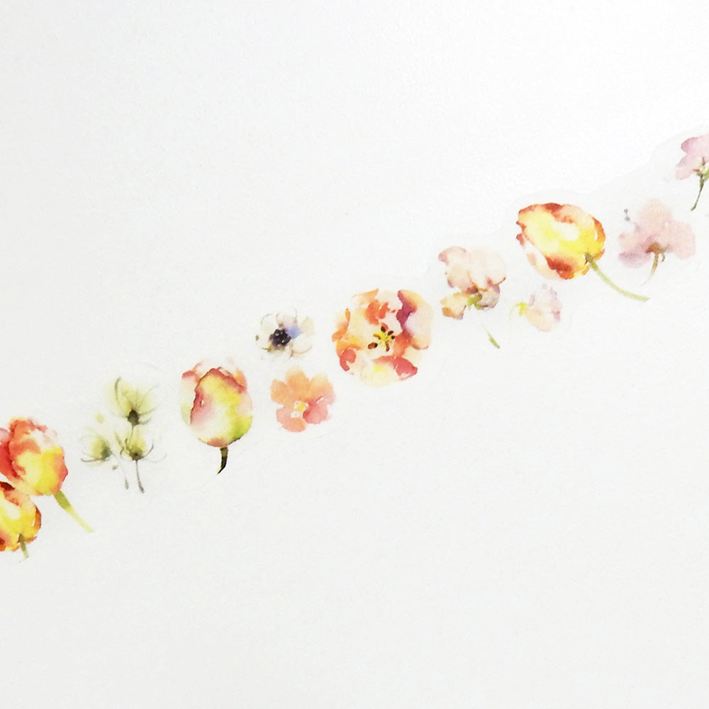 Flower Song 小徑文化×Liang Feng Watercolor Path Round Top Masking Tape